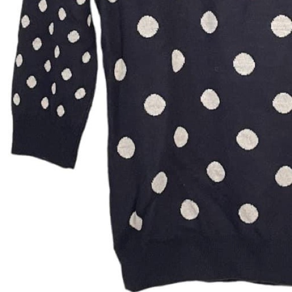The Limited sweater, navy blue with polka dots, large Limited Sweater reversible - Picture 6 of 16